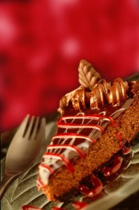 Delicious cheesecake and caramel treat. Stock Photography Free for Commercial Use.